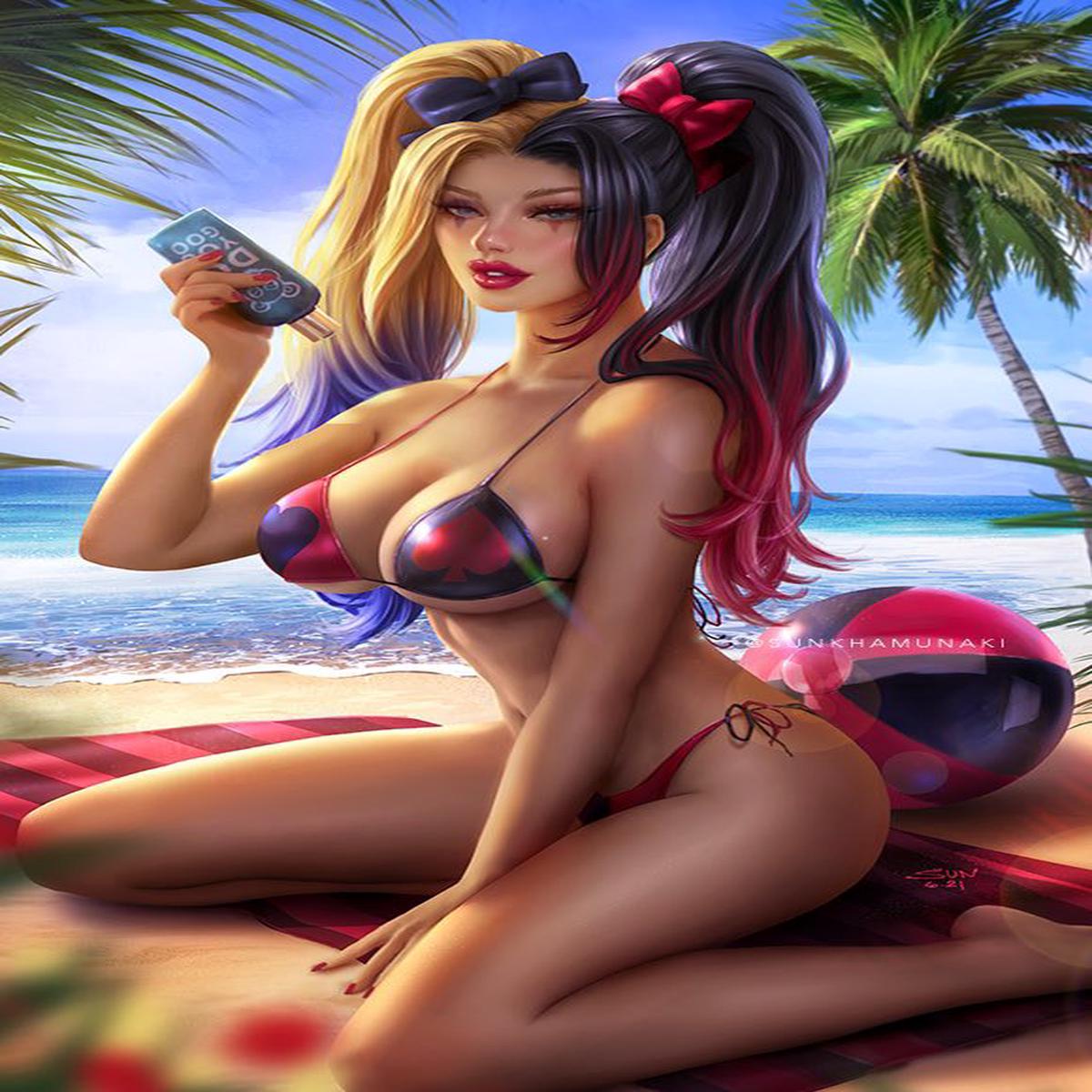 HARDLEE THINN "FUN AT THE BEACH" SUN KHAMUNAKI EXCLUSIVE OPTIONS